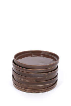 EARTHEN BY BRYCK | Ambachtelijk aardewerk EARTHEN BY BRYCK | Keramiek collectie | Cake Plate | Brown